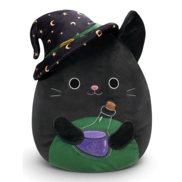 Squishmallows Other - Squishmallows Cleo Black Cat Witch 16" Halloween Potion Plush NWT